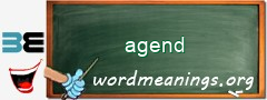 WordMeaning blackboard for agend